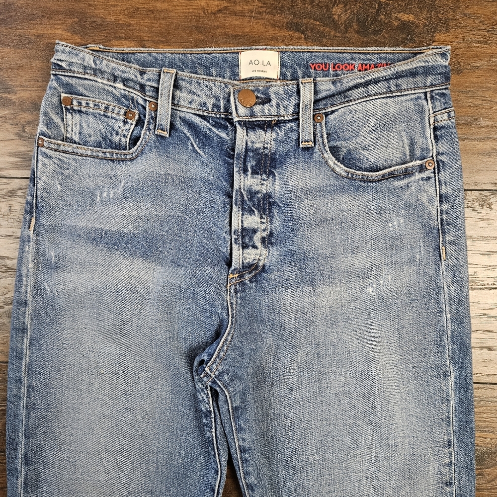 Alice + Olivia Amazing High Rise Girlfriend Slim Best Intentions Jeans Size 28 - Picture 4 of 13